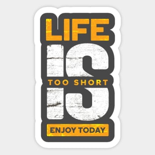 Life is Too Short Sticker